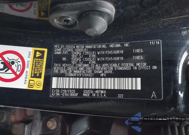 5TDBKRFH1FS104927: 43624892