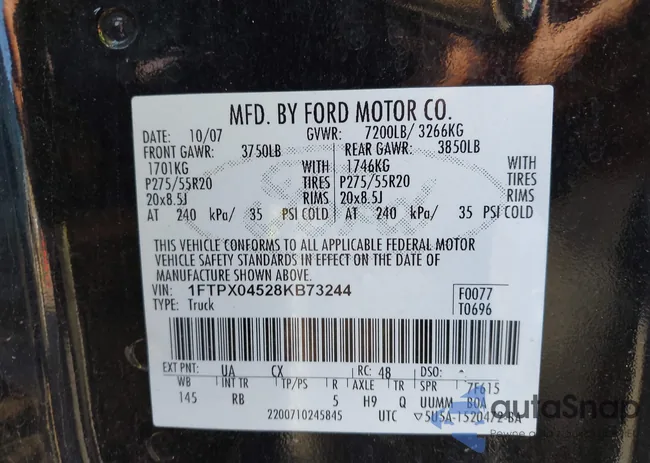 1FTPX04528KB73244: 43624924