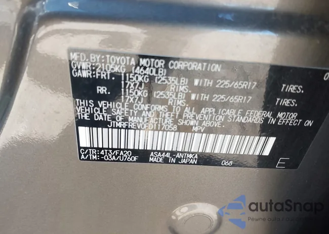 JTMRFREV0FD117058: 43624984