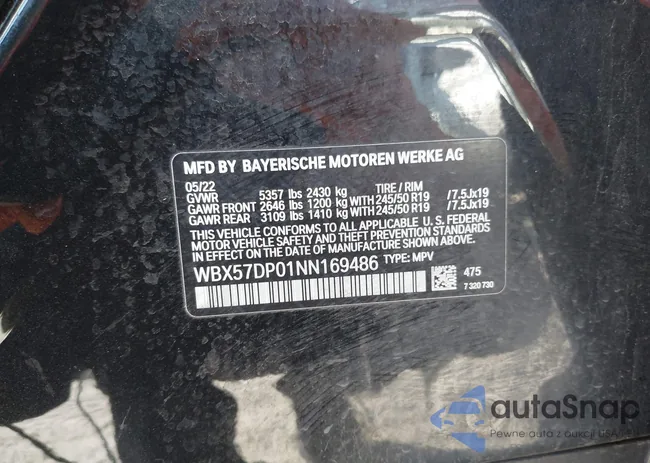 WBX57DP01NN169486: 43625094