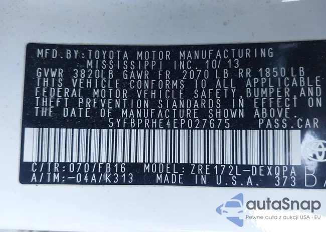 5YFBPRHE4EP027675: 43625117