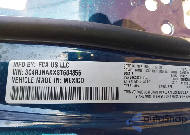 3C4RJNAKXST604856: 43626339