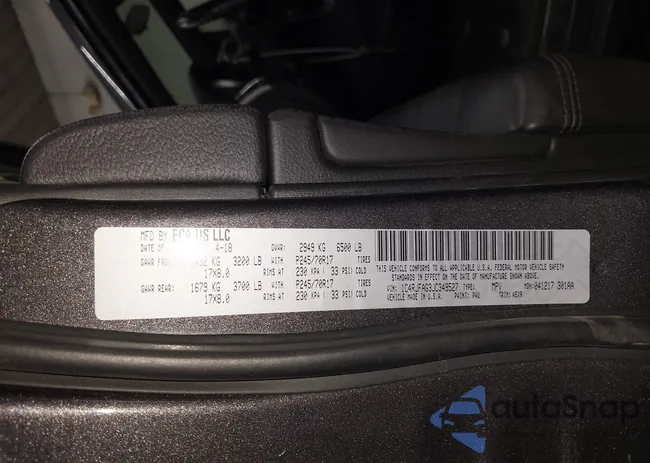 1C4RJFAG3JC349527: 43626380