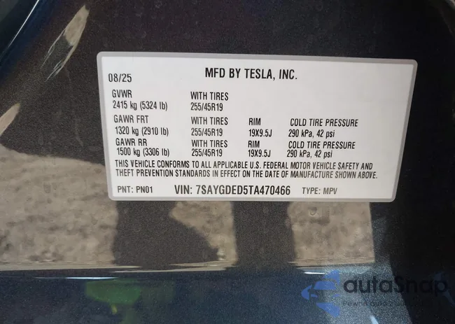 7SAYGDED5TA470466: 43626420