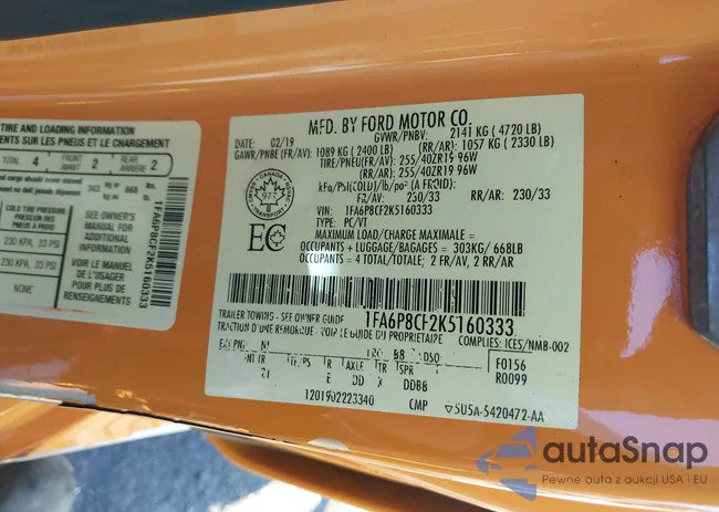 1FA6P8CF2K5160333: 43626463