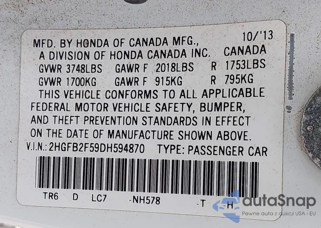 2HGFB2F59DH594870: 43626502