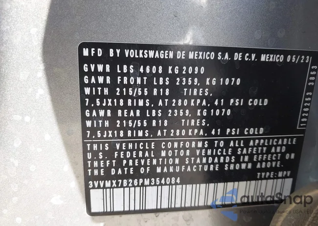 3VVMX7B26PM354084: 43626508