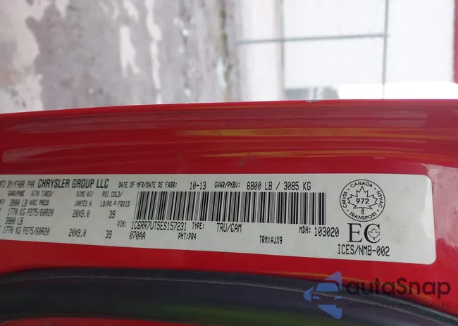 1C6RR7UT5ES157231: 43626582