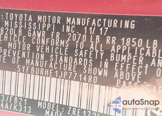 5YFBURHE1JP837459: 43626672