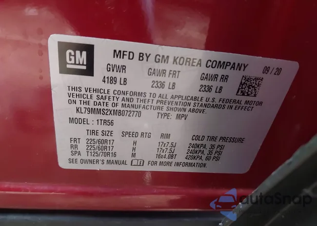 KL79MMS2XMB072770: 43625989