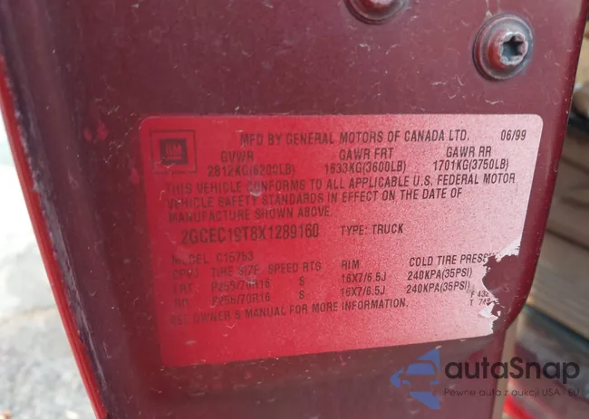 2GCEC19T8X1289160: 43627316