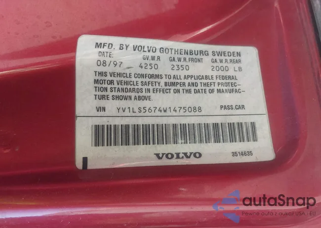 YV1LS5674W1475088: 43627627