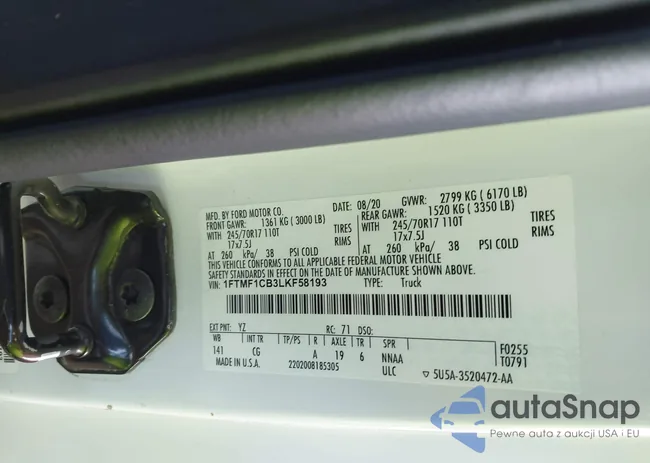 1FTMF1CB3LKF58193: 43626871