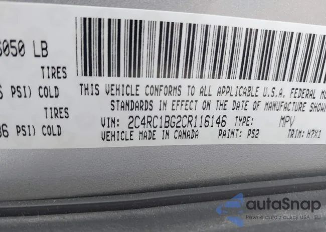 2C4RC1BG2CR116146: 43626979