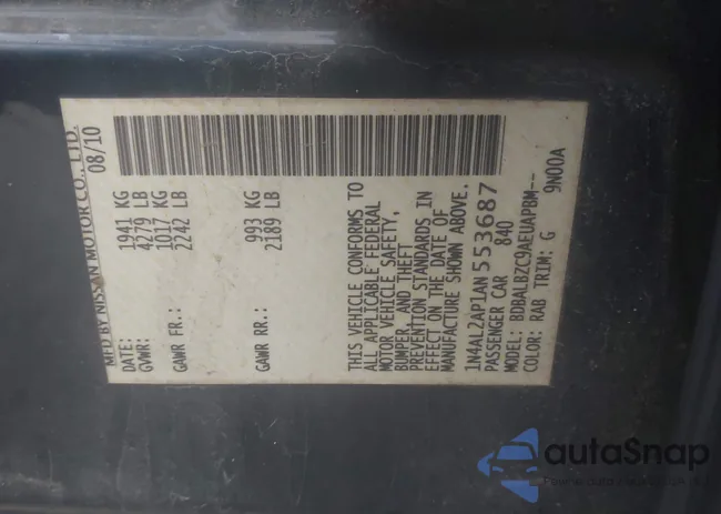 1N4AL2AP1AN553687: 43627011