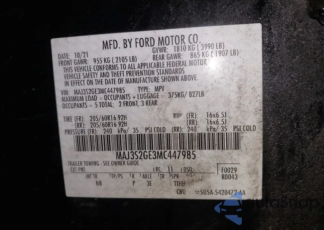 MAJ3S2GE3MC447985: 43627265