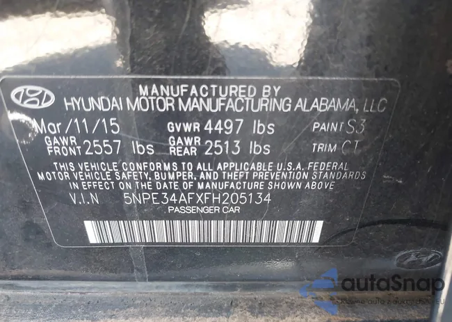 5NPE34AFXFH205134: 43628296