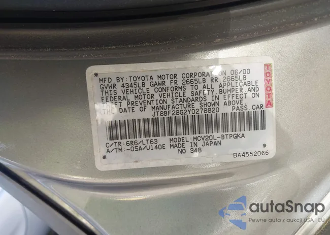 JT8BF28G2Y0278820: 43628521