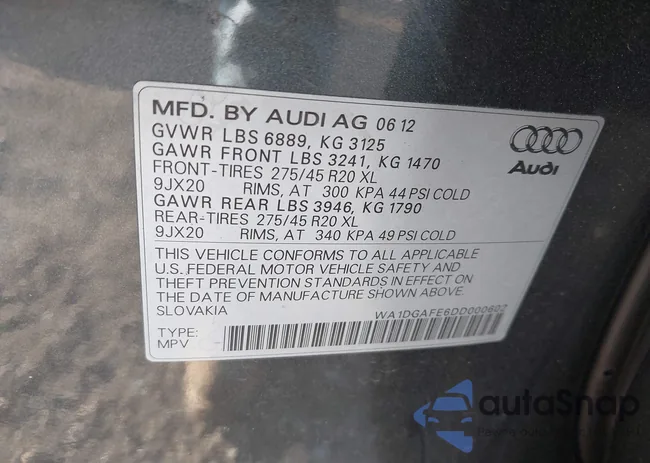 WA1DGAFE6DD000602: 43628745