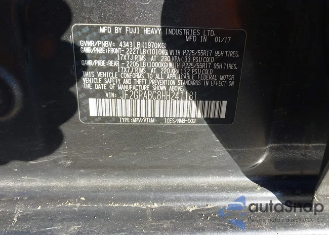 JF2GPABC8HH241181: 43628767