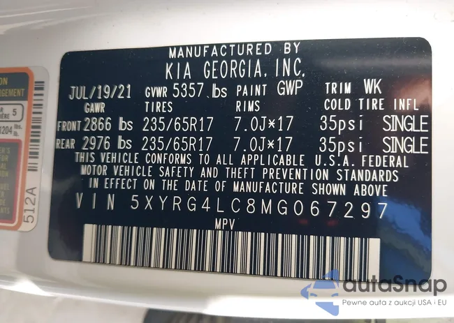 5XYRG4LC8MG067297: 43628847