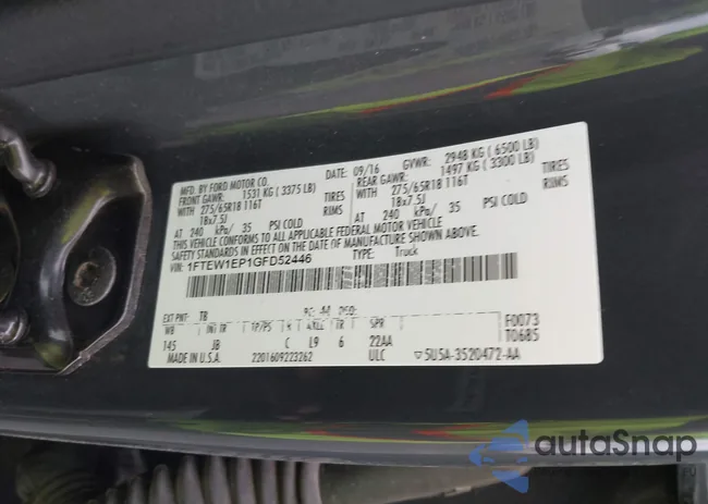 1FTEW1EP1GFD52446: 43627885