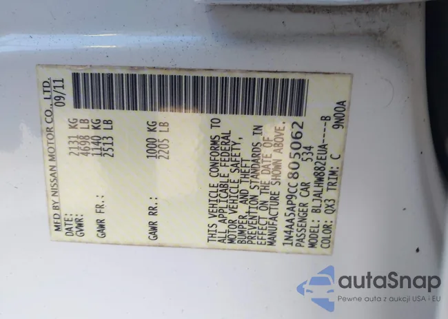 1N4AA5AP9CC805062: 43628082