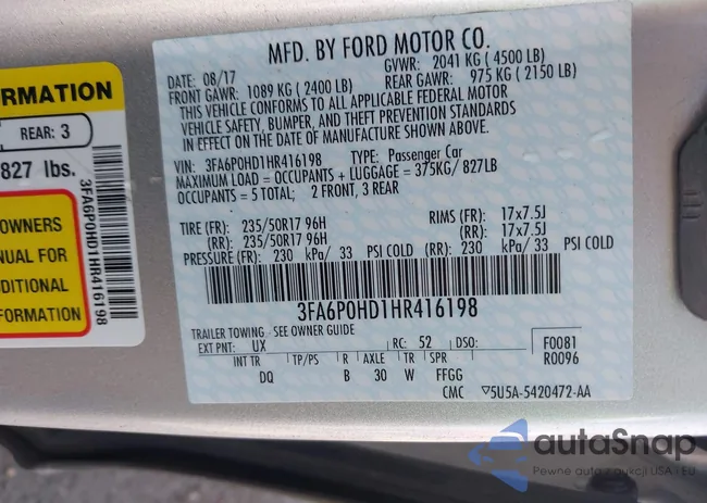 3FA6P0HD1HR416198: 43628086