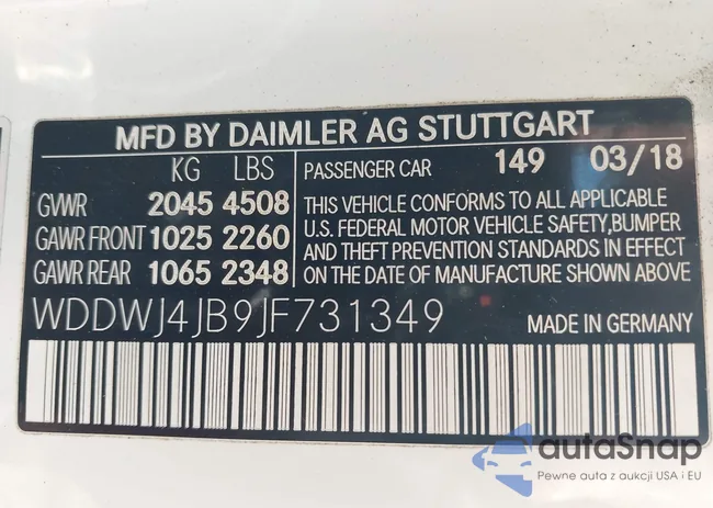 WDDWJ4JB9JF731349: 43629299