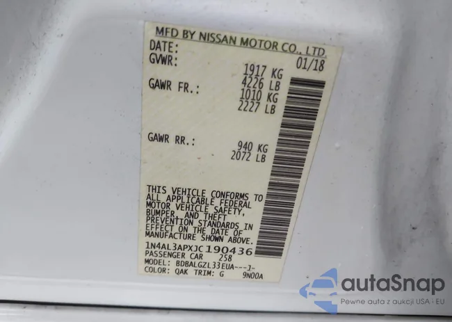 1N4AL3APXJC190436: 43629384