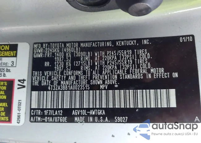 4T3ZA3BB1AU023515: 43629455