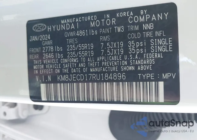 KM8JECD17RU184896: 43629483