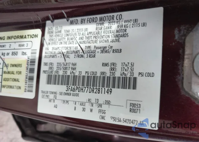 3FA6P0H77DR281149: 43629493