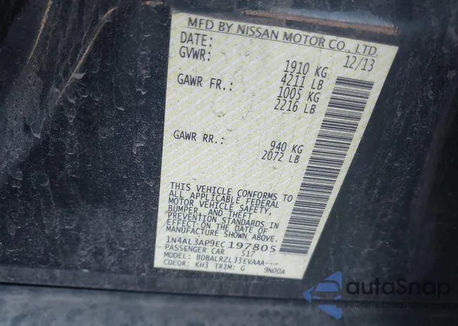 1N4AL3AP9EC197805: 43629651