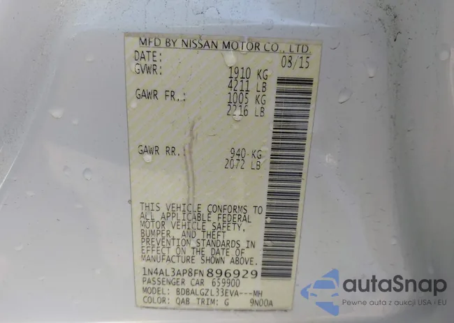 1N4AL3AP8FN896929: 43628893