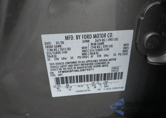 1FMSK8FH8LGB75571: 43628973