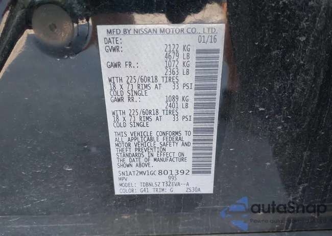 5N1AT2MV1GC801392: 43630294