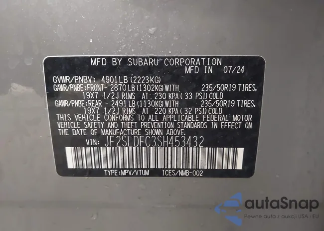 JF2SLDFC3SH453432: 43630408