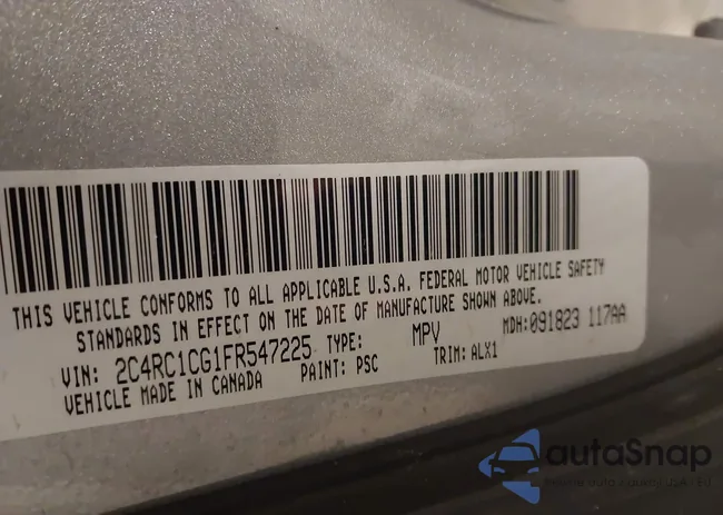 2C4RC1CG1FR547225: 43630516