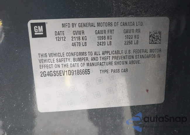 2G4GS5EV1D9186665: 43630838