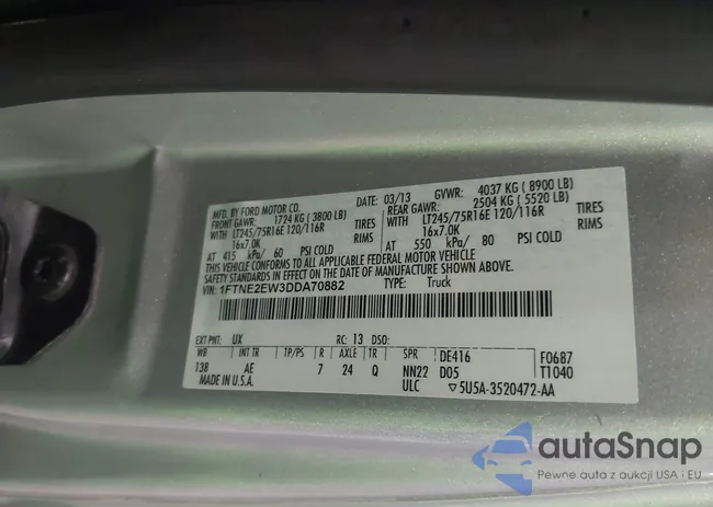 1FTNE2EW3DDA70882: 43630259