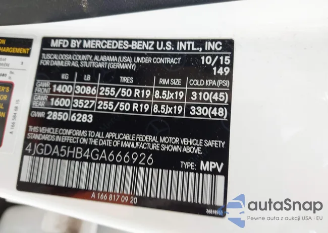 4JGDA5HB4GA666926: 43631328