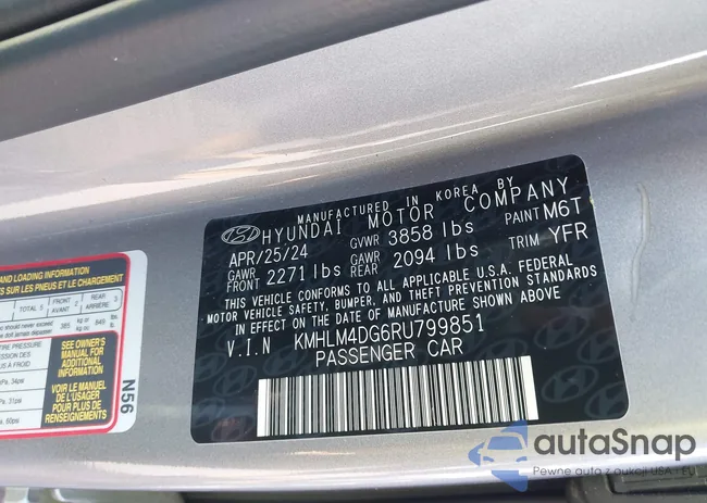 KMHLM4DG6RU799851: 43631448