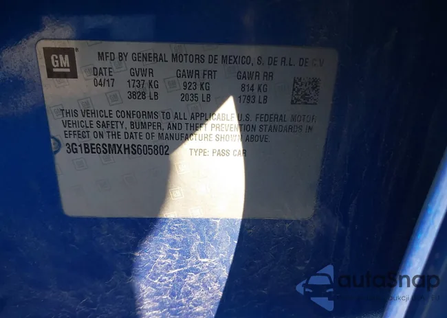 3G1BE6SMXHS605802: 43631647