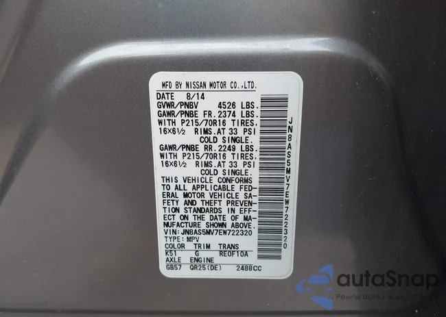 JN8AS5MV7EW722320: 43631656