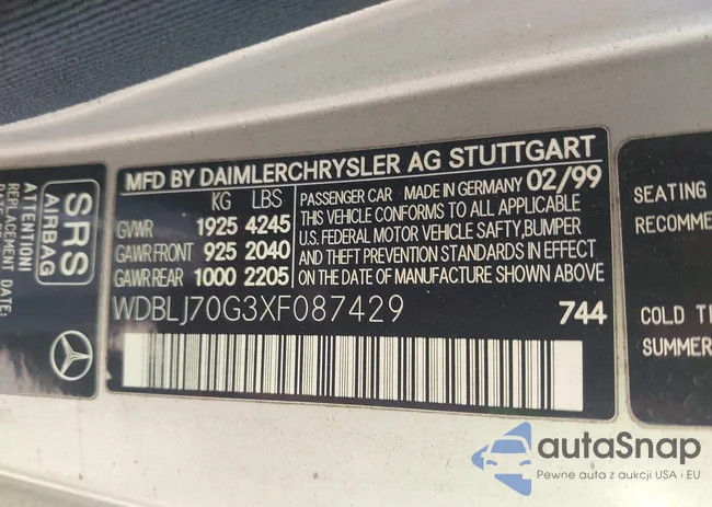 WDBLJ70G3XF087429: 43631714