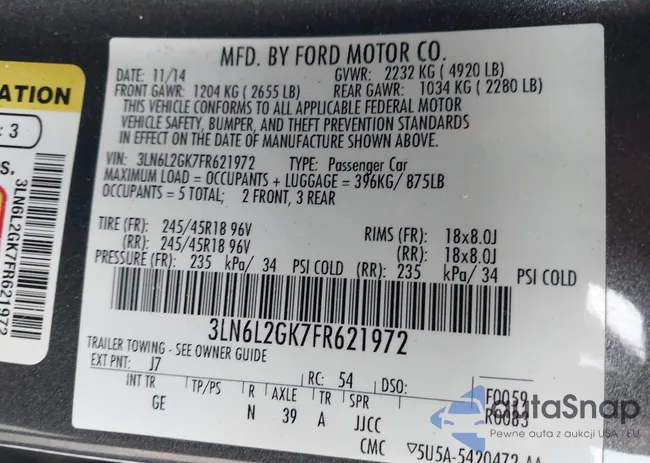 3LN6L2GK7FR621972: 43631723