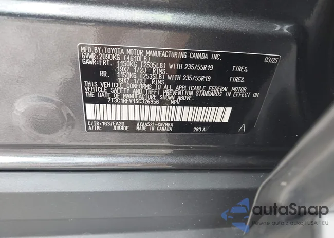 2T3C1RFV1SC326956: 43631746