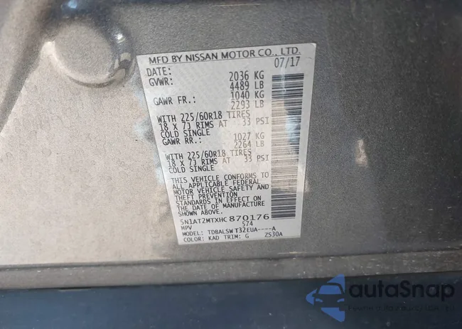 5N1AT2MTXHC870176: 43631826