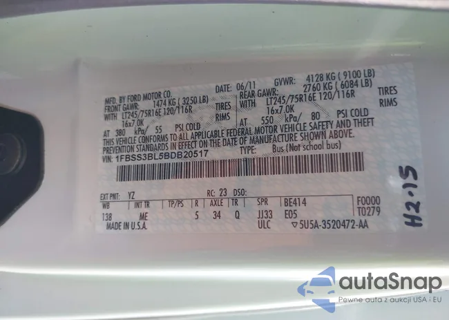 1FBSS3BL5BDB20517: 43631837